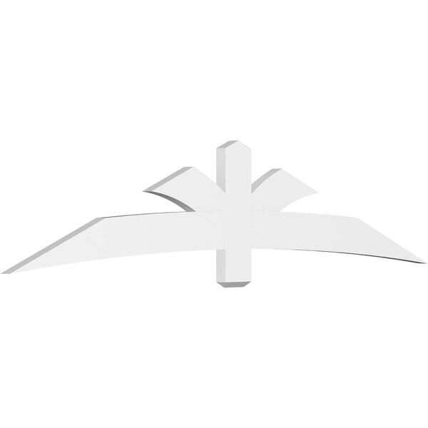 Ekena Millwork Davenport Architectural Grade PVC Gable Bracket, 96"W x 20"H x 2"D x 6"F, 5/12 Pitch GBP096X20X0206DAV00 - main